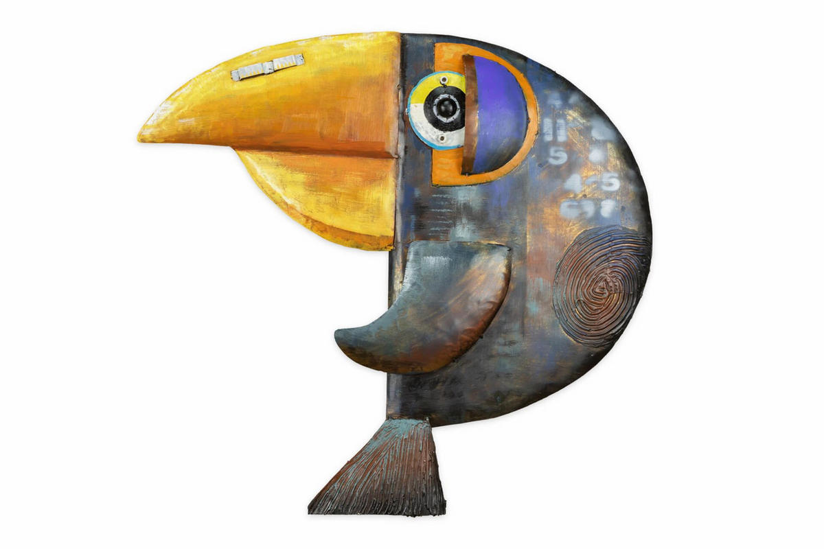 METALLBILD Blau 64/60 cm - Blau, Metall (1.8/60cm) - KUNSTLOFT