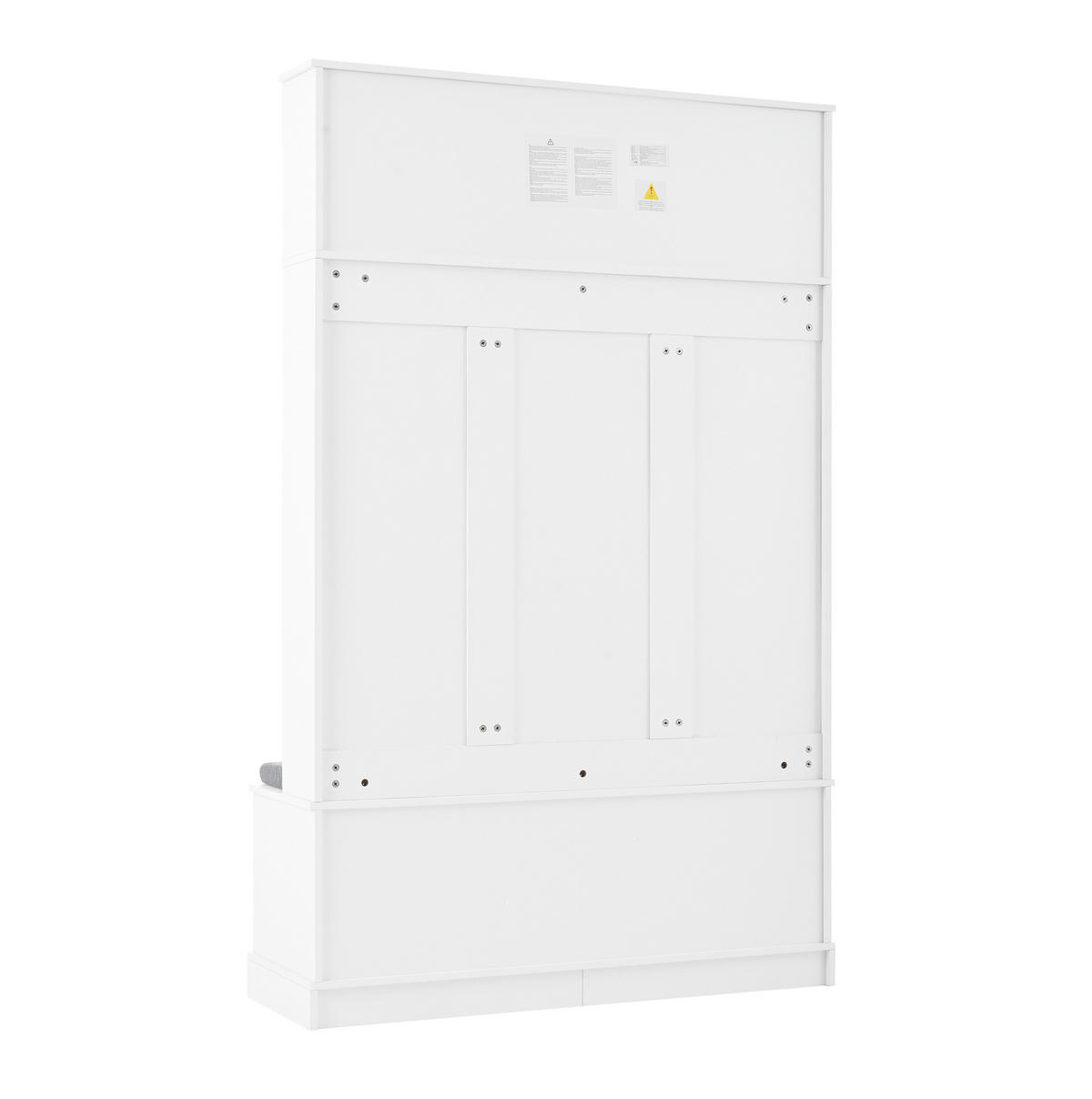 GARDEROBE 120/191/40 cm Weiß aus Spanplatte mit Schuhbank - Weiß, Holzwerkstoff (40/191/120cm) - OKMYHOME