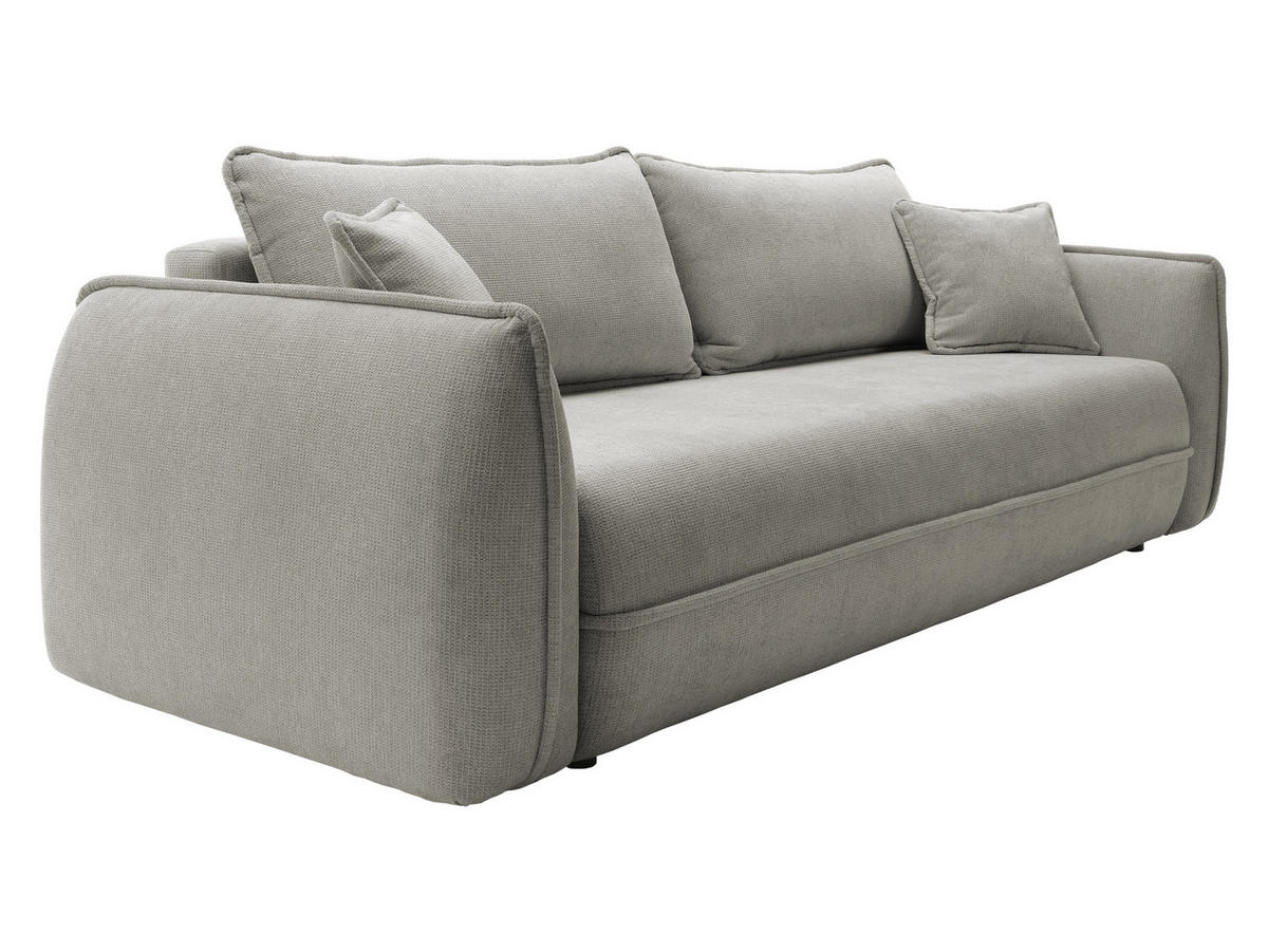 SCHLAFSOFA Moho - Hellgrau/Schwarz, Holz/Kunststoff (250/94/109cm) - MIRJAN24
