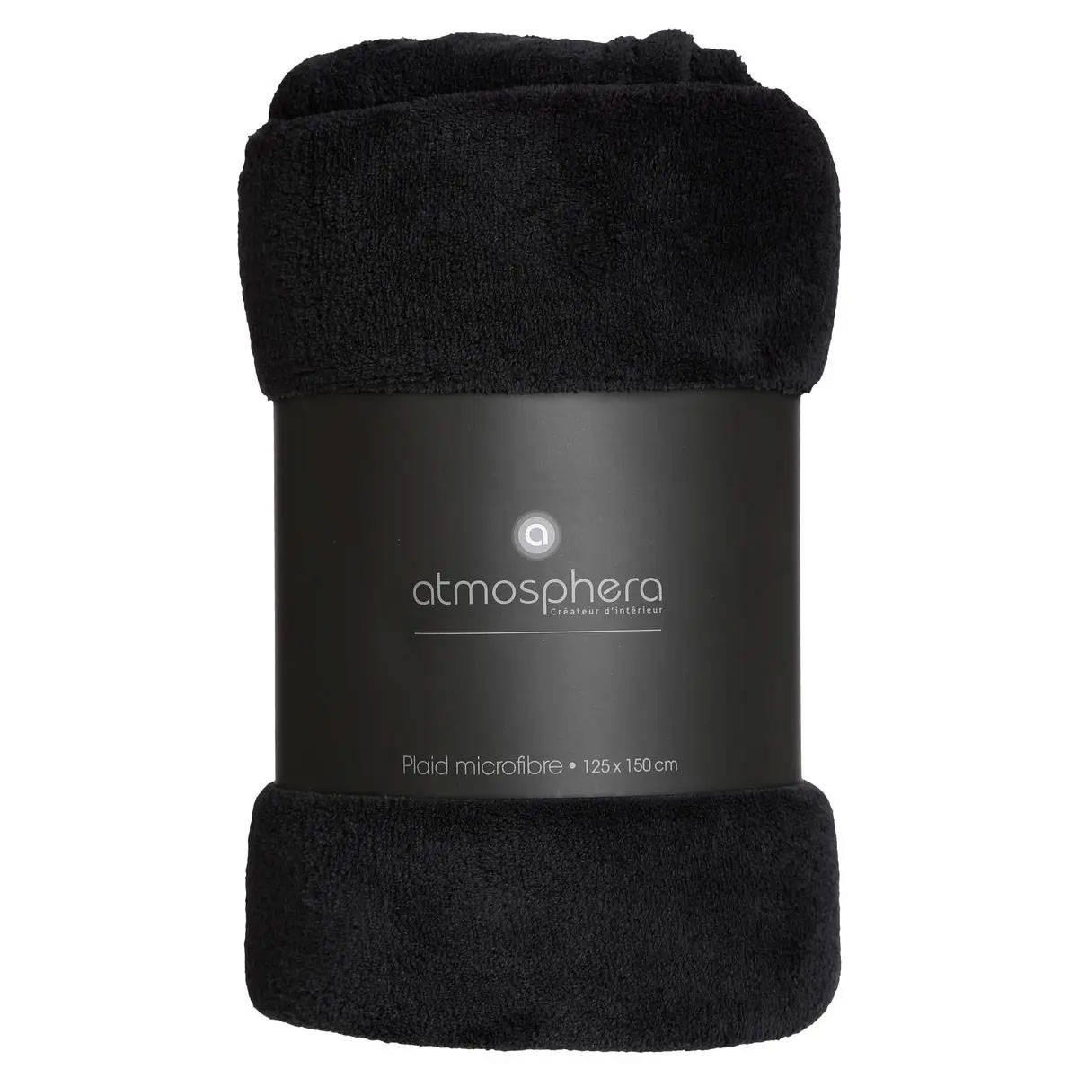 PLAID Fleece 125 cm - Schwarz, Textil (125/150cm) - Atmosphera Createur d´interieur