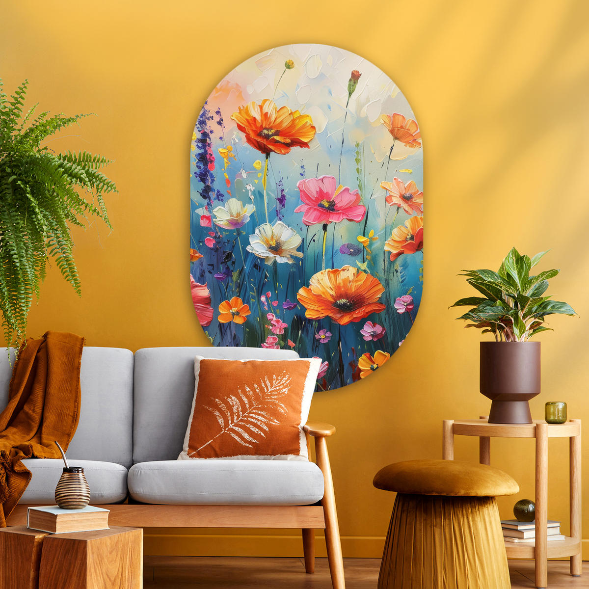 WANDBILD Blumen - Natur - Aquarell - Kunst 80x120 cm - Multicolor, Kunststoff (80/120cm) - MuchoWow