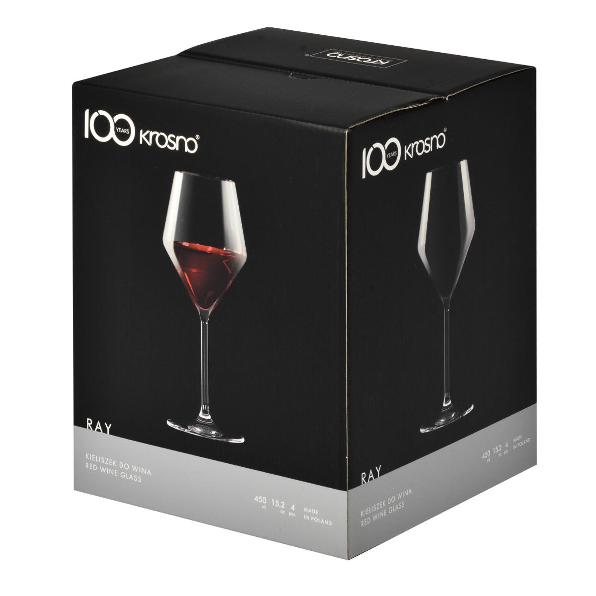 ROTWEINGLÄSER RAY, 4ER-SET, 450 ML - Transparent, Glas (0.45L) - Krosno Glass