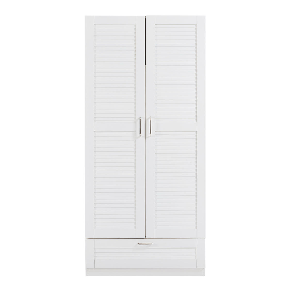 KLEIDERSCHRANK Finning - Weiß, Holzwerkstoff (80/176/52cm) - [en.casa]