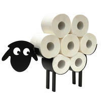 TOILETTENPAPIERHALTER Schwarz Metall Schaf 3.0 - Schwarz, Metall (55/26/10cm) - DanDiBo