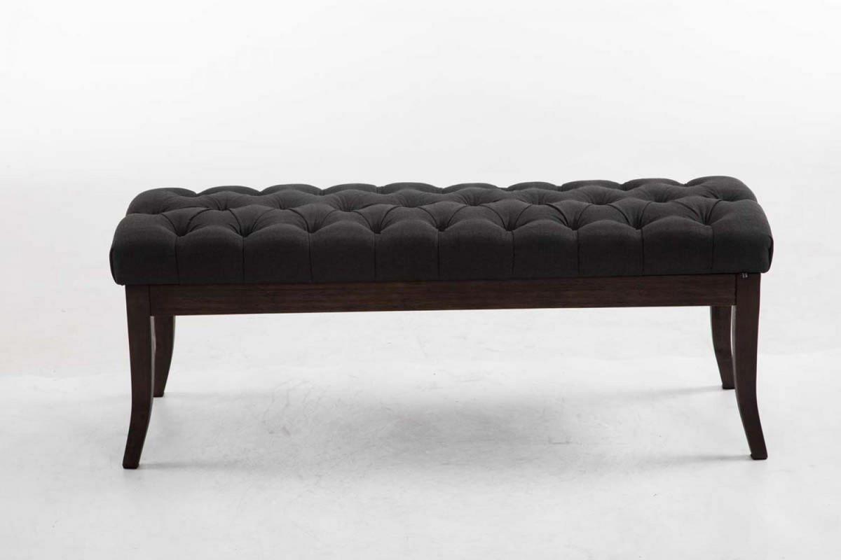 SITZBANK 120/38 cm Stoff Dunkelgrau - Dunkelgrau, Holz/Textil (120/46/38cm) - CLP