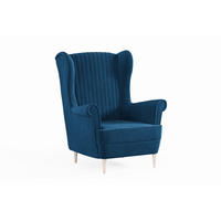 OHRENSESSEL - Sessel Comfy - Blau - Blau, Holzwerkstoff (83/103/95cm) - Möblo