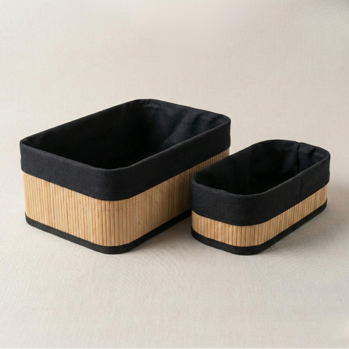 KORB 3er-Set 30/20/13 cm - Braun, Naturmaterialen (20/12/30cm) - BOXIMO
