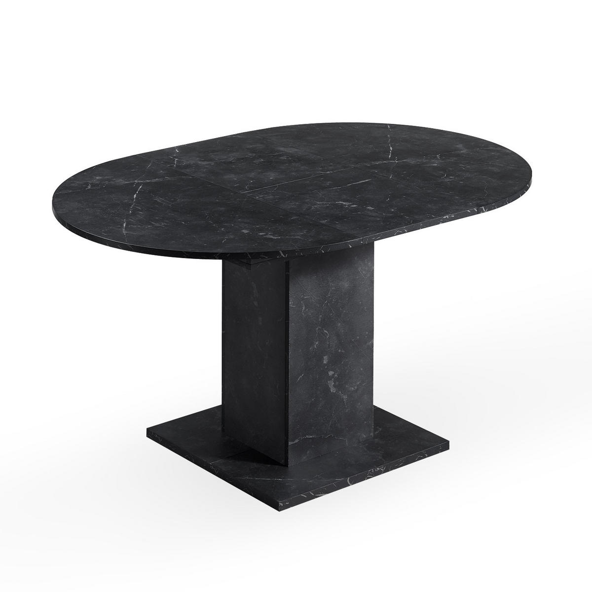 ESSTISCH WIM 100-140/100/74 cm - Anthrazit/Schwarz, Holzwerkstoff (100/100/74cm) - B&D Home