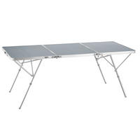 CAMPINGTISCH Jumbo,180 x 70 x 70,5 cm,silber - Silberfarben, Metall (180/70/70.5cm) - tectake