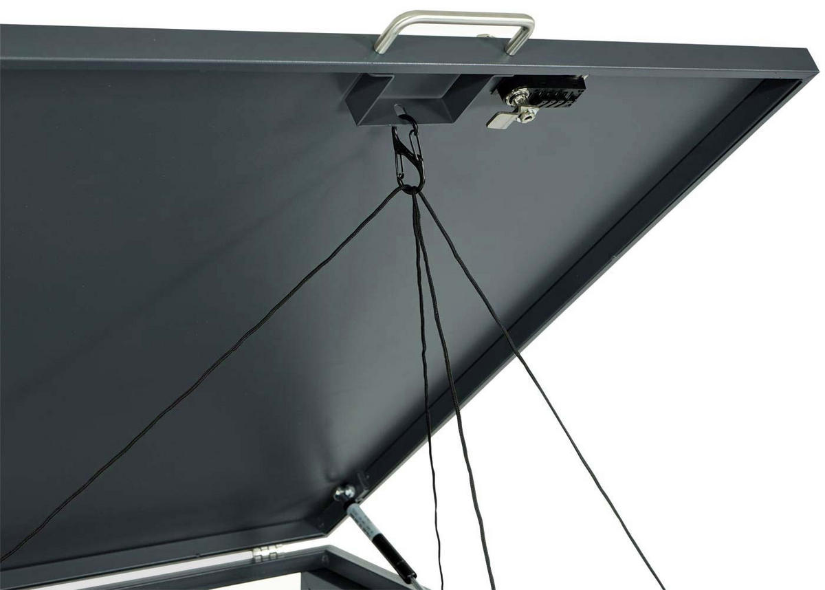 MÜLLTONNENBOX 3er/6er XL 117x215x98cm Metall 95kg Anthrazit Buche-Holzoptik Hellbraun - Hellbraun, Metall (215/117/98cm) - PROREGAL