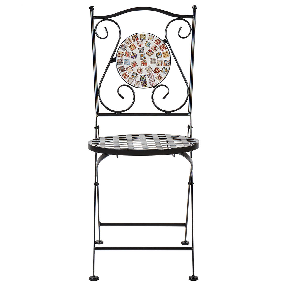 BISTRO-SET 2er Schwarz Casario - Multicolor/Schwarz, Metall - Beliani