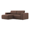 ECKSOFA Links Strukturstoff Stoff Pink - Pink/Hellrosa, Kunststoff/Textil (167/224cm) - Makamii