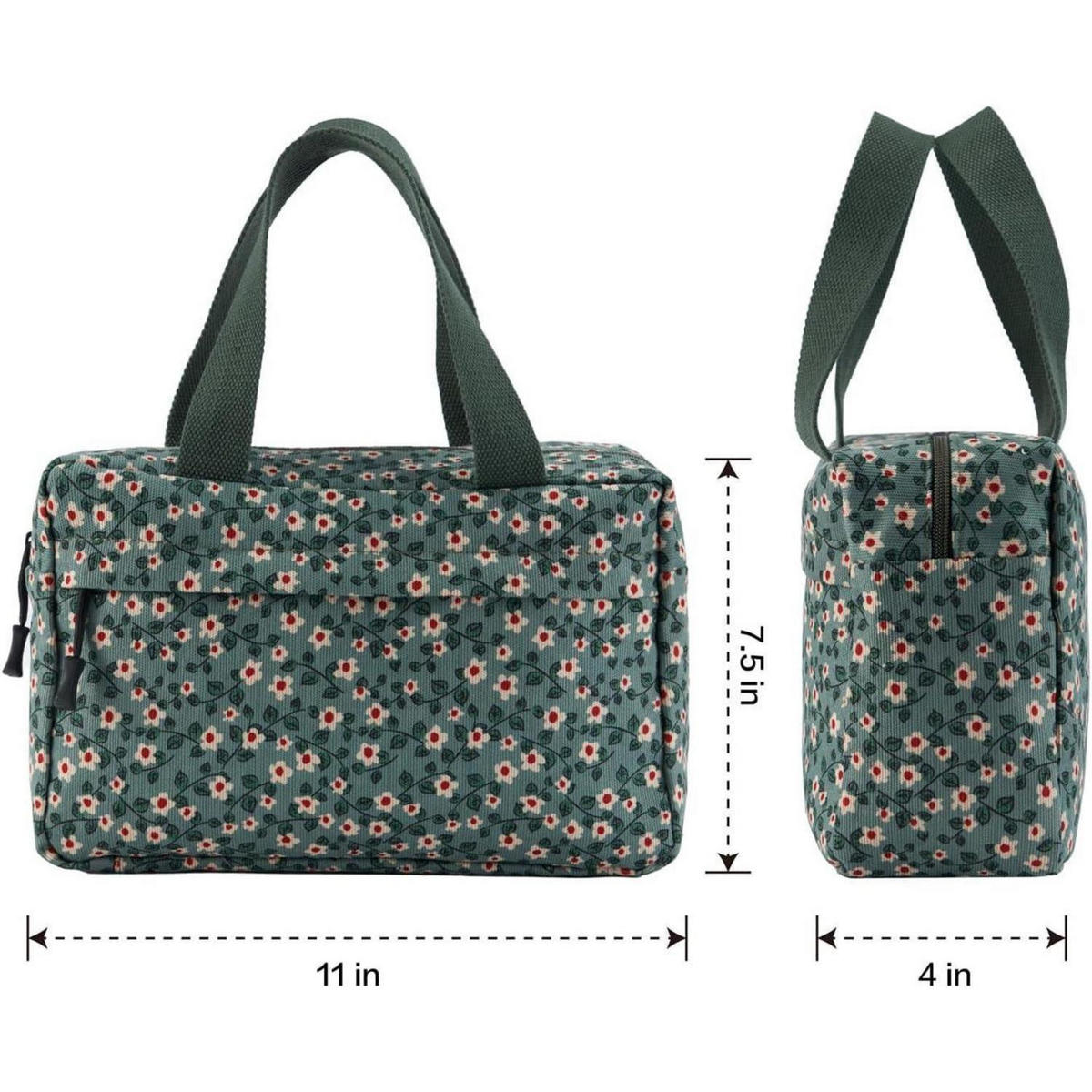 KOSMETIKTASCHE Cord Grün-a 30 cm - Grün, Textil (18/2/26cm)