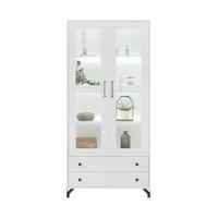 VITRINE – 90 cm – BERGEN System – Weiß - Weiß Hochglanz, Holzwerkstoff (90/190/40cm) - hi-markt