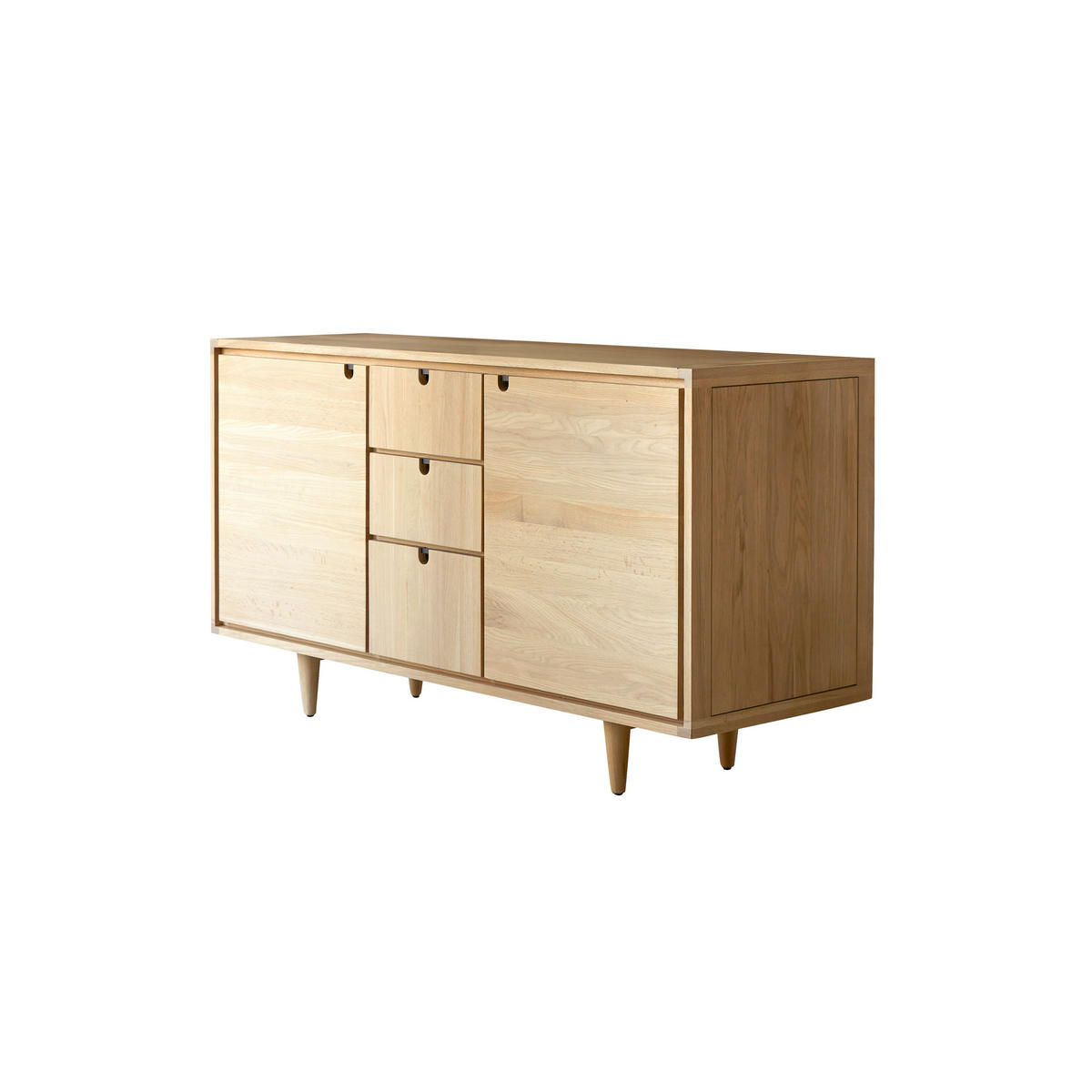 WASCHTISCHUNTERSCHRANK Jonàk Natur aus Eiche - Naturfarben, Holz (145/80/50cm) - Tikamoon