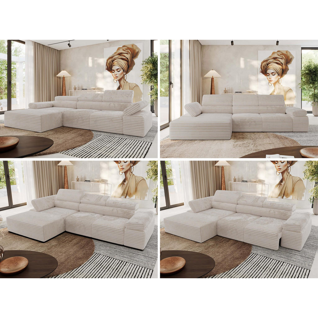 Thumbnail - MKS Ecksofa, Beige, Textil, 5-Sitzer, L-Form,L-Form, 296x174 cm, Oeko-Tex®, Wohnzimmer, Sofas & Couches, Wohnlandschafte...