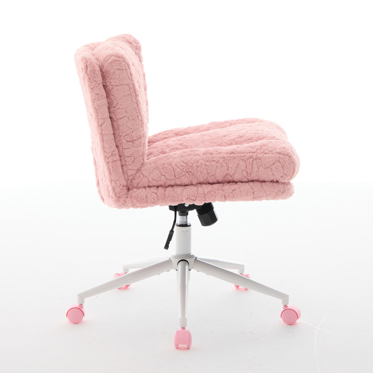 DREHSTÜHLE Kunstfell Drehbar Metallgestell Rosa - Pink, Metall (67/94/63cm) - SHOPENTRA