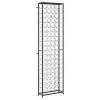WEINREGAL Schwarz Eisen - Schwarz, Metall (18/200/54cm) - vidaXL
