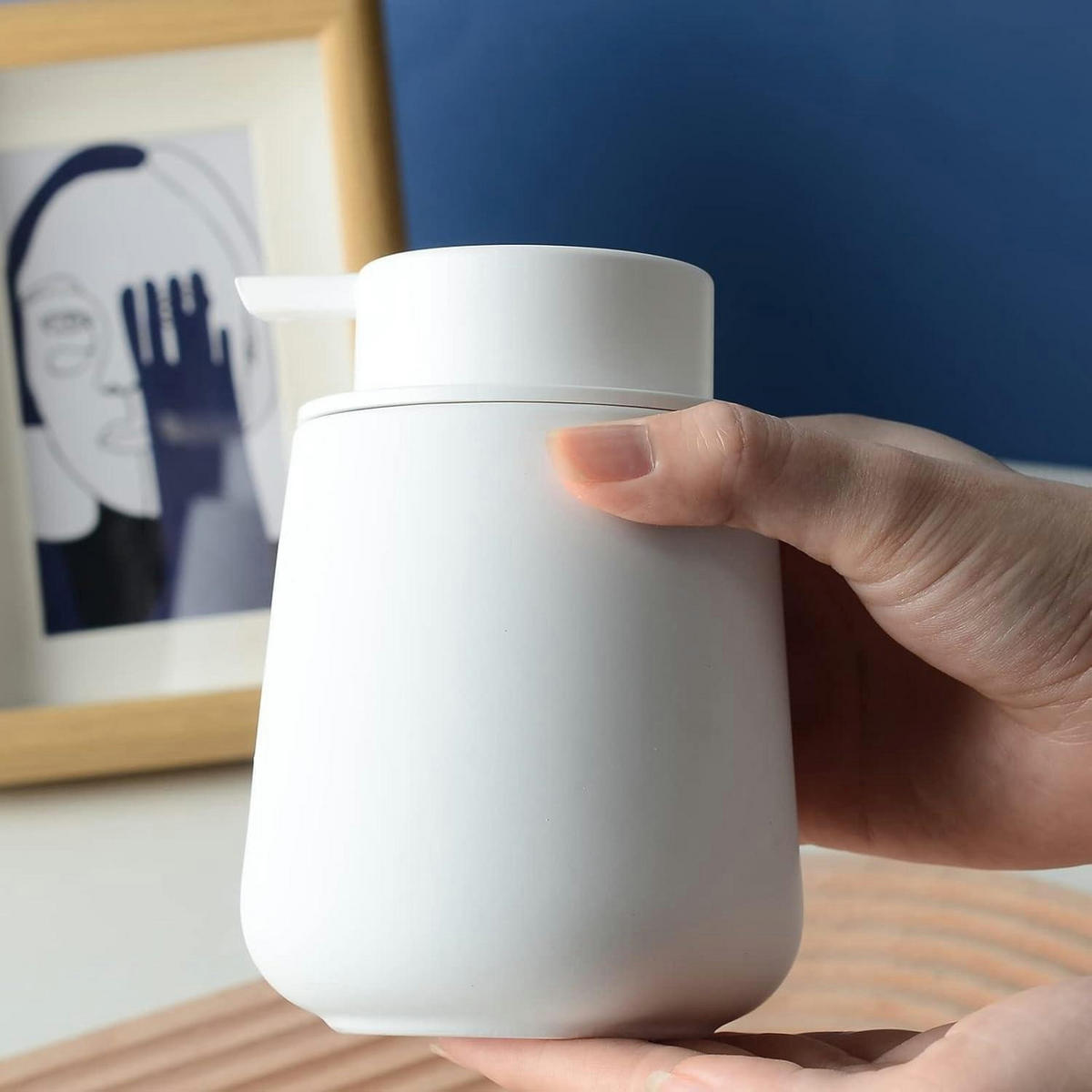 SEIFENSPENDER Keramik Weiss 350ml - Weiß, Keramik (9/12/9cm)