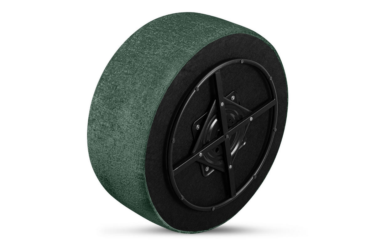 SITZHOCKER RAGGI mit 360° Drehfunktion, Grün - Grün, Textil (80/36/80cm) - KONSIMO®