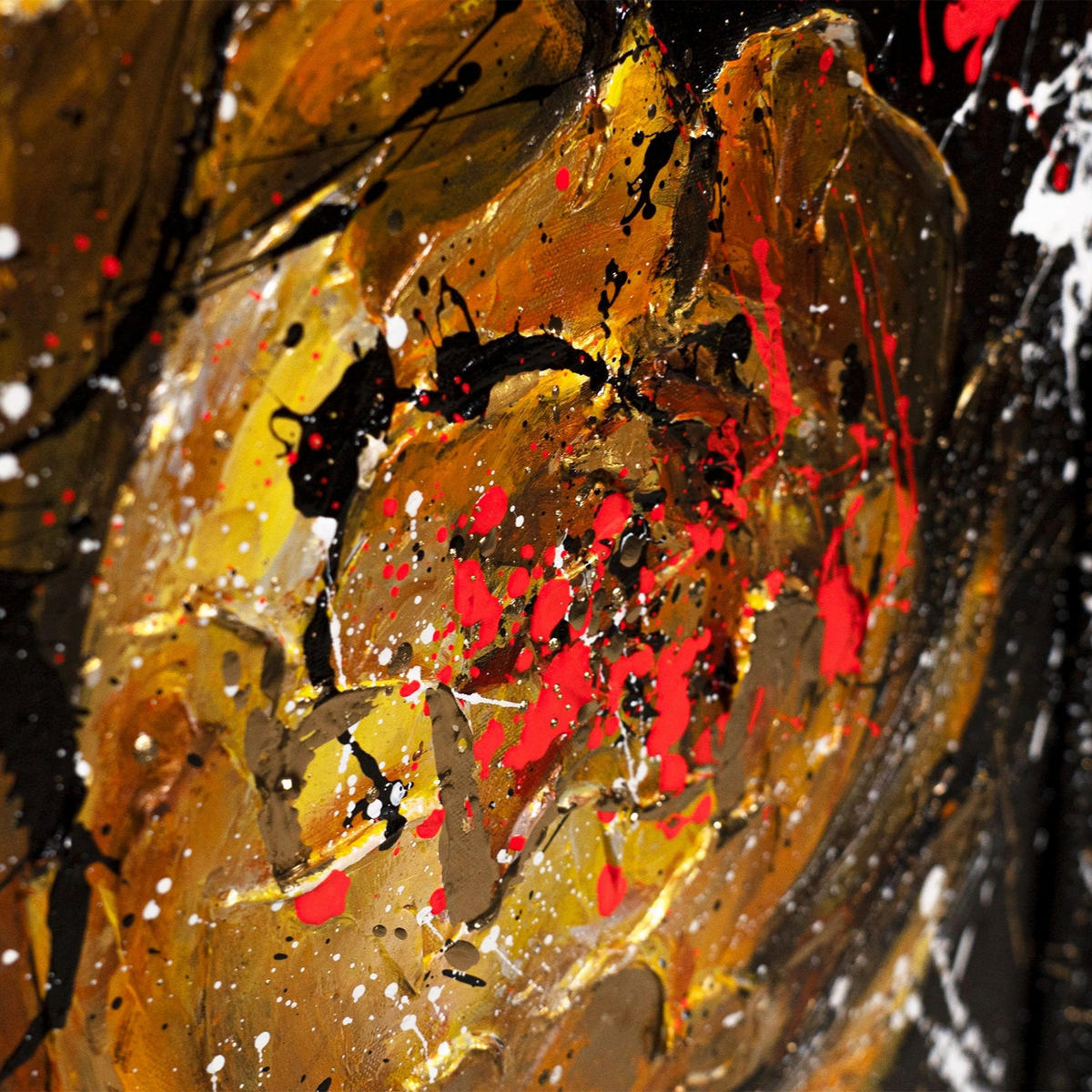 GEMÄLDE Samtiger Glanz Schattenfugenrahmen Weiß 140x100 cm - Weiß, Holz (140/100cm) - YS-art gallery