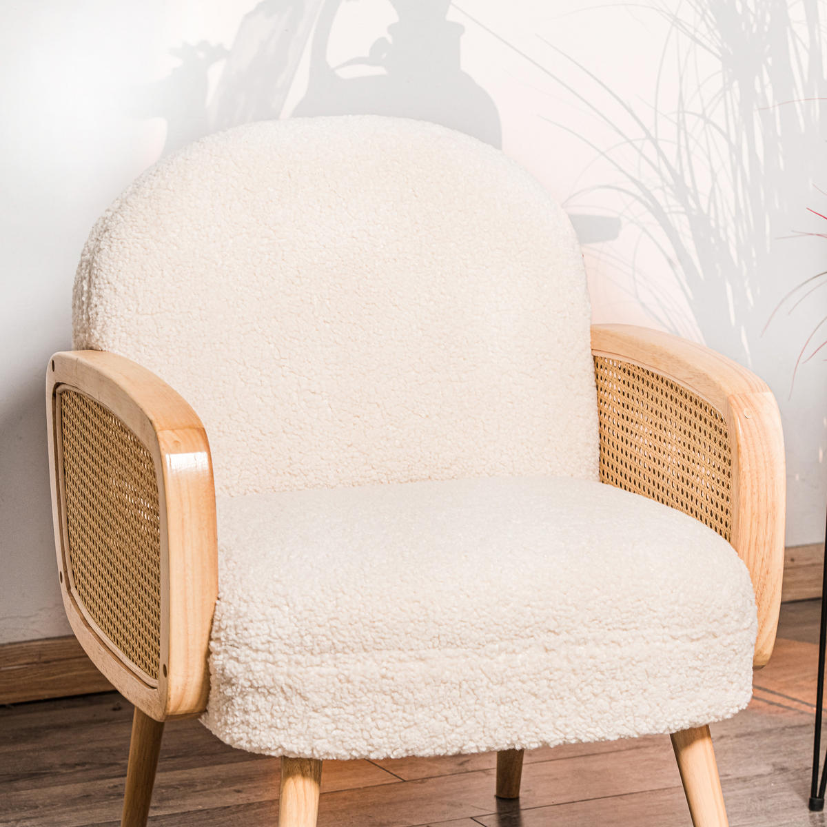 SESSEL Holz Weiß - Weiß, Holz (60/76/64cm) - Nordlys