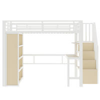 HOCHBETT Eisen 140/200 cm Weiß - Weiß, Metall - Raumix