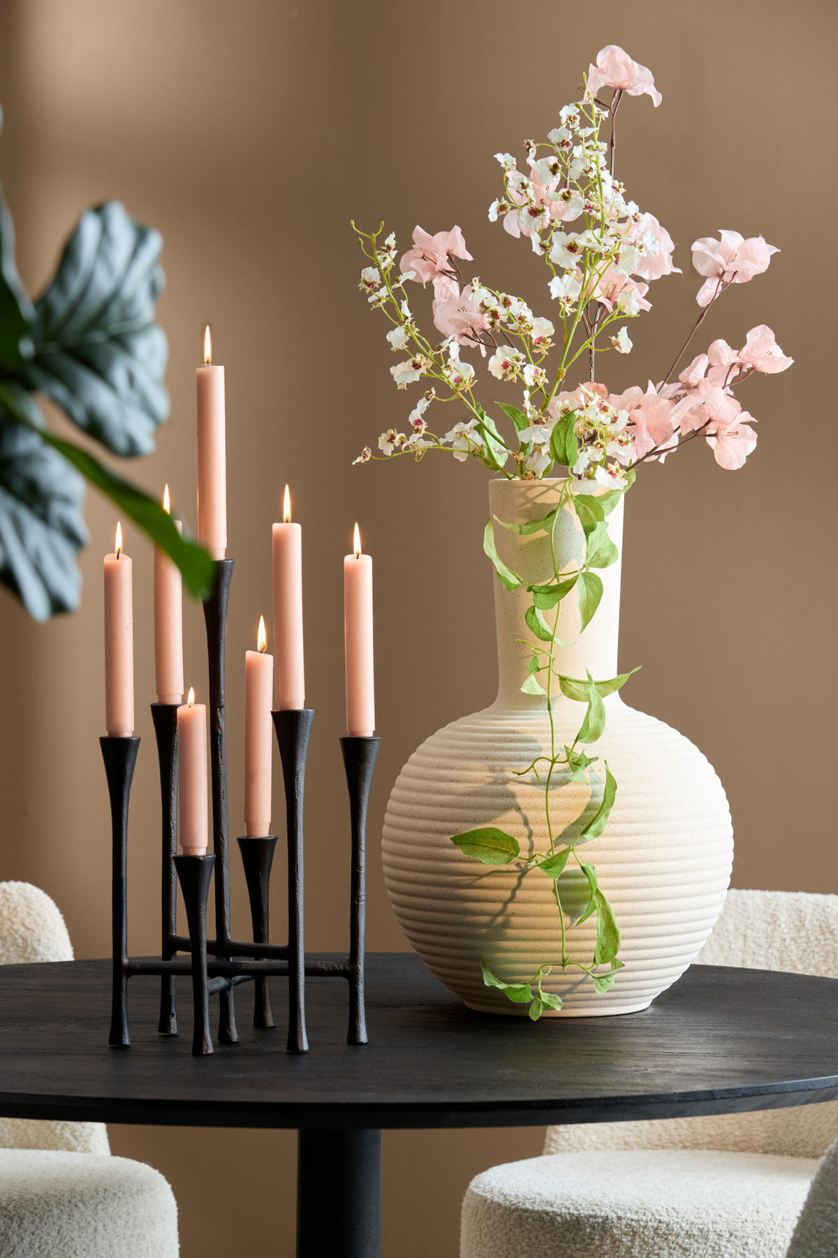 VASE Ulloa Weiß Ø34/52 cm - Weiß, Keramik (52cm) - Light & Living