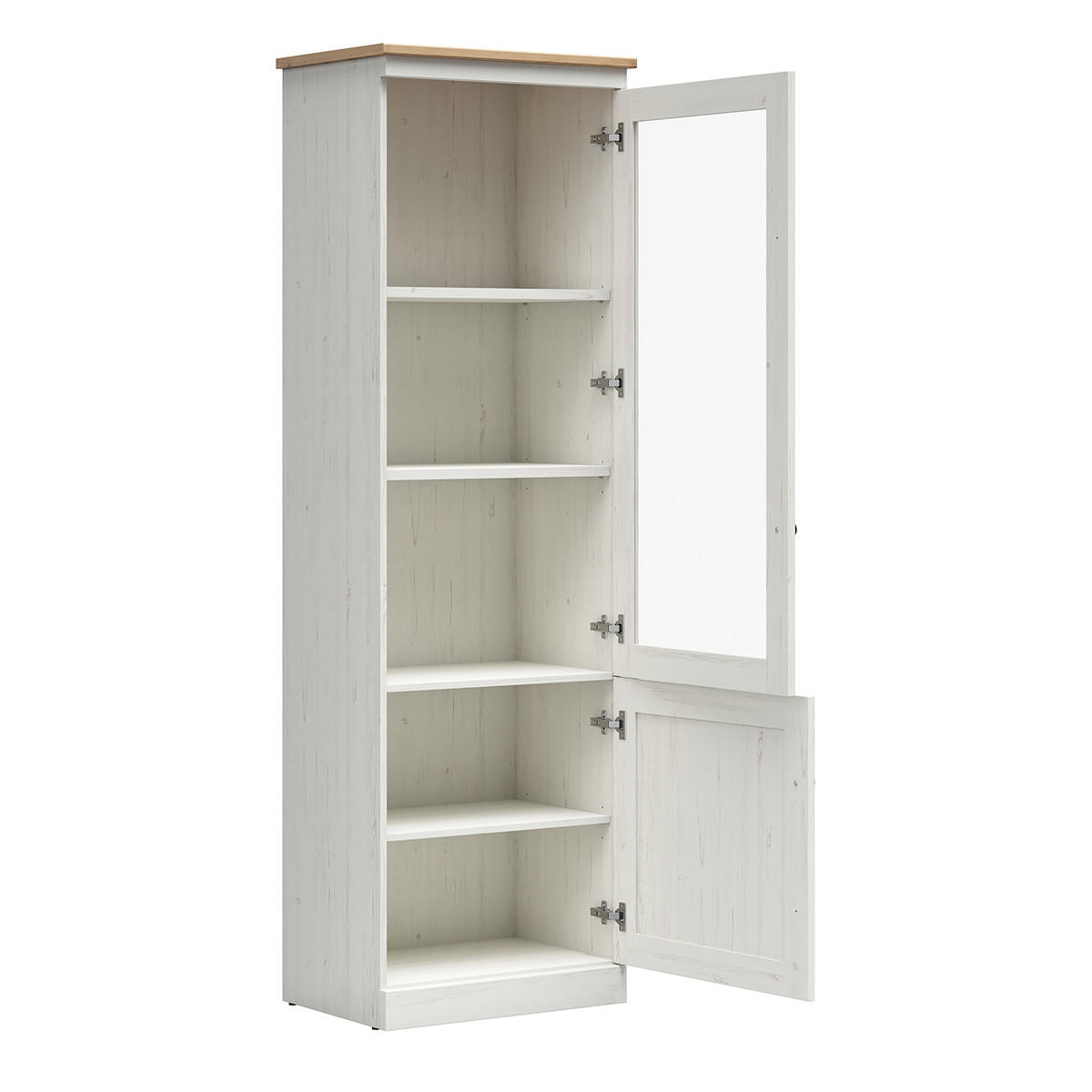 VITRINA Victoria Bijelo i drvo - bijela, drvni materijal (63/201/43cm) - Petits-meubles