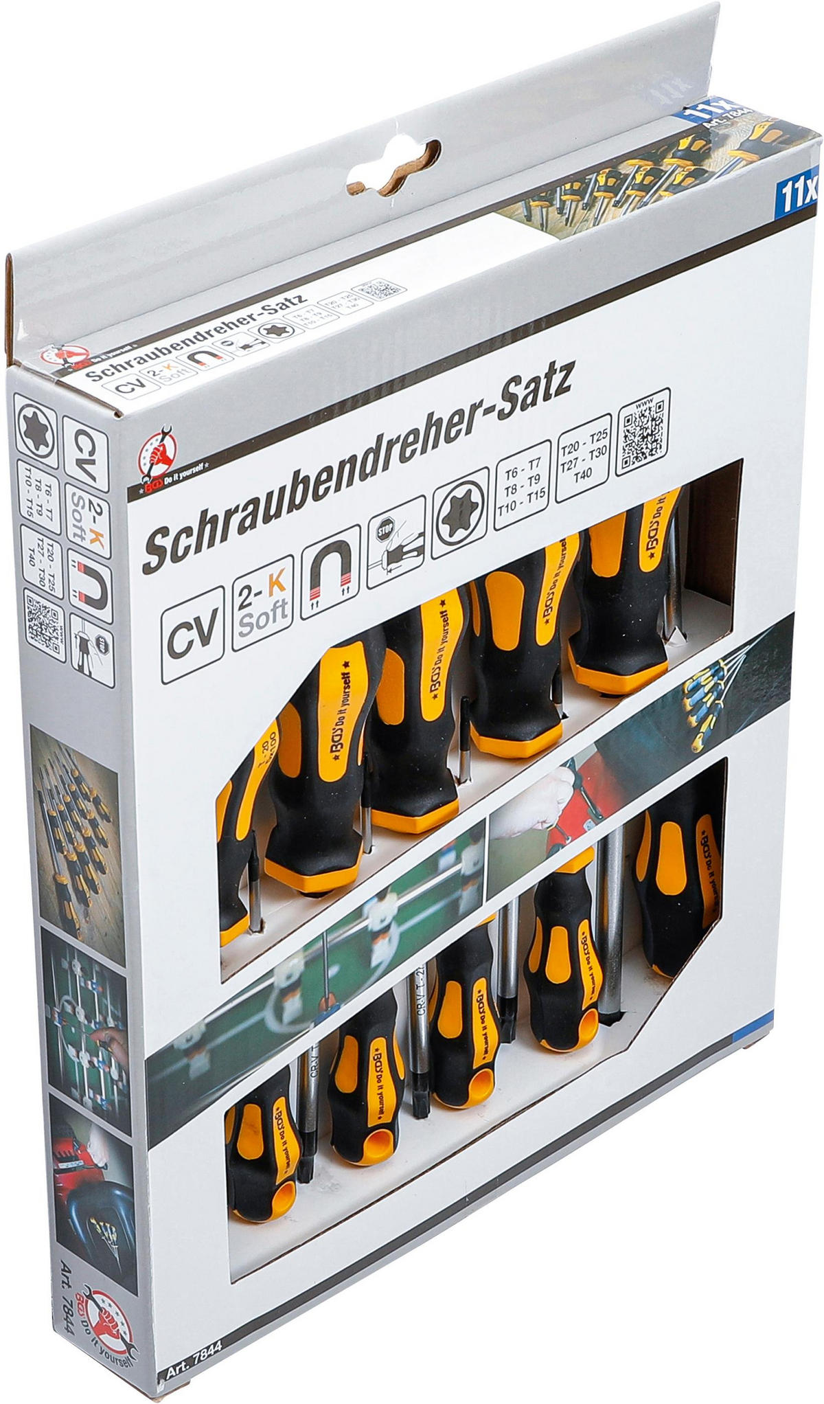 SCHRAUBENDREHER-SATZ | T-PROFIL (FÜR TORX) T6 - T40 | 11-TLG. - Multicolor, Kunststoff/Metall (1/1cm) - BGS technic