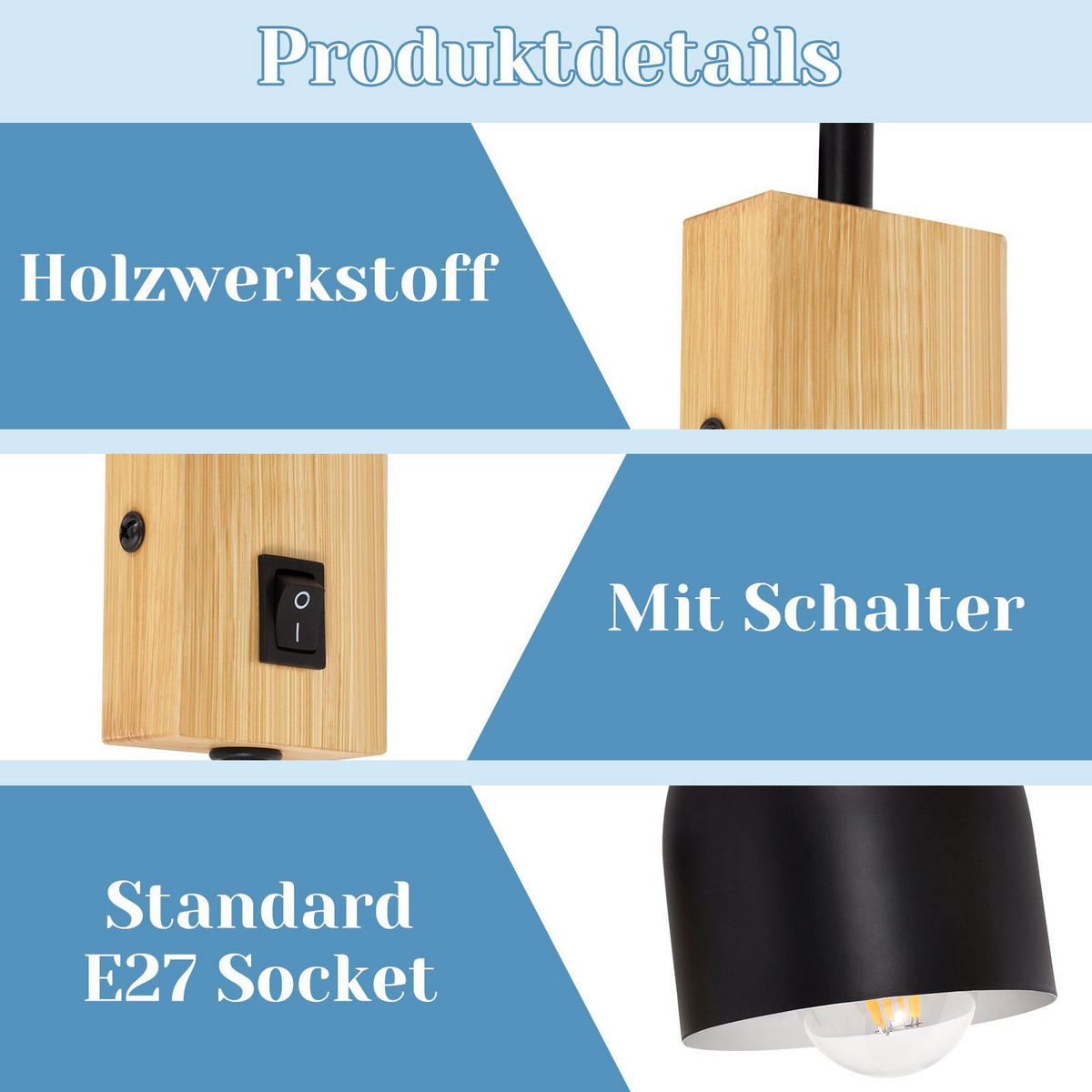 WANDLEUCHTE Marie - Schwarz, Metall (13/22/21cm) - Nettlife