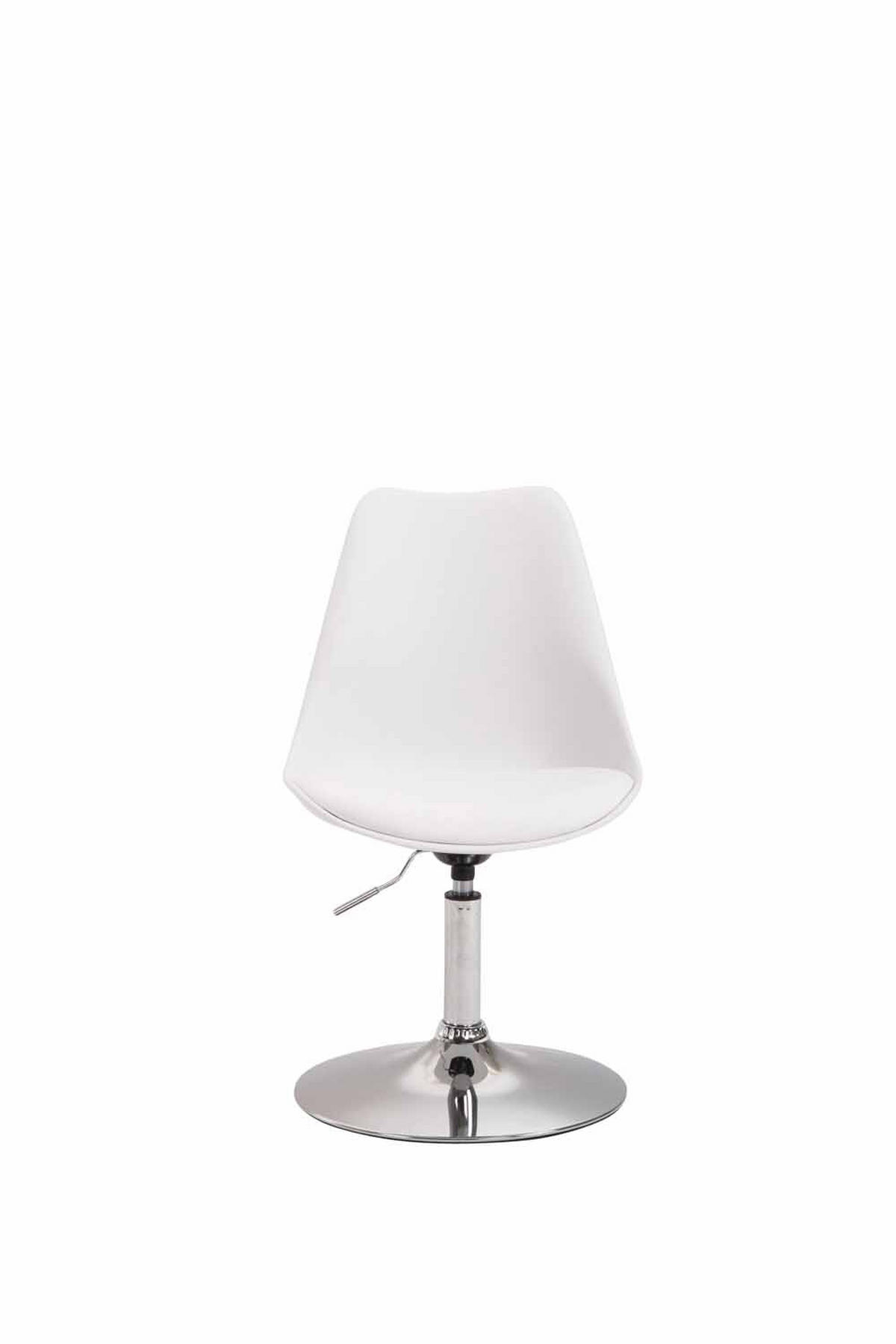 DREHSTUHL Kunststoff weiß - Chromfarben/Weiß, Kunststoff/Metall (48/76/57cm) - CLP