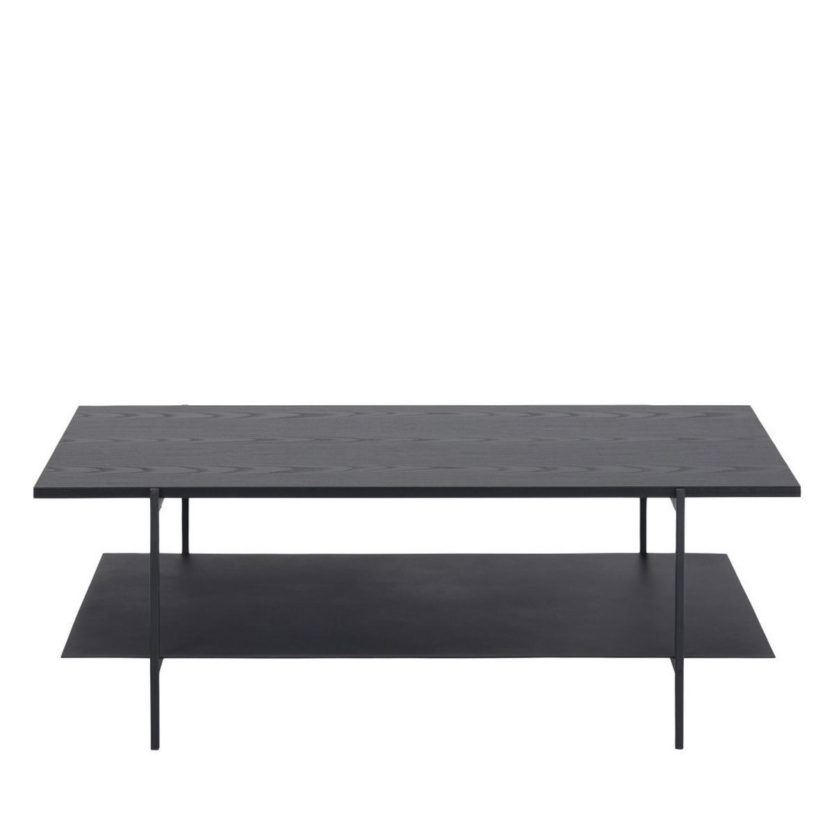 COUCHTISCH aus Holz und Metall - Mysa - Schwarz - Schwarz, Holz (115/60/40cm) - Drawer