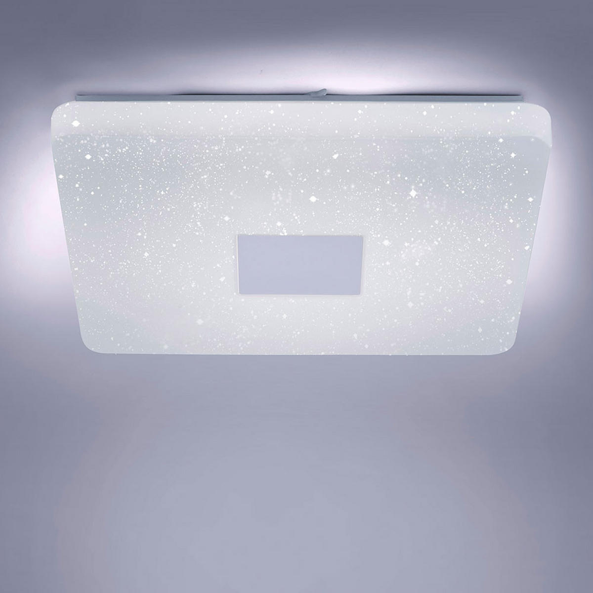 LED DECKENLAMPE Weiß Stahl CCT Dimmbar - Weiß, Metall (60/60/9.5cm)