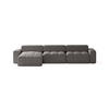 ECKSOFA RIFU SO 300x140 cm, Graphit - Graphitfarben, Textil (346/185cm) - Fedve
