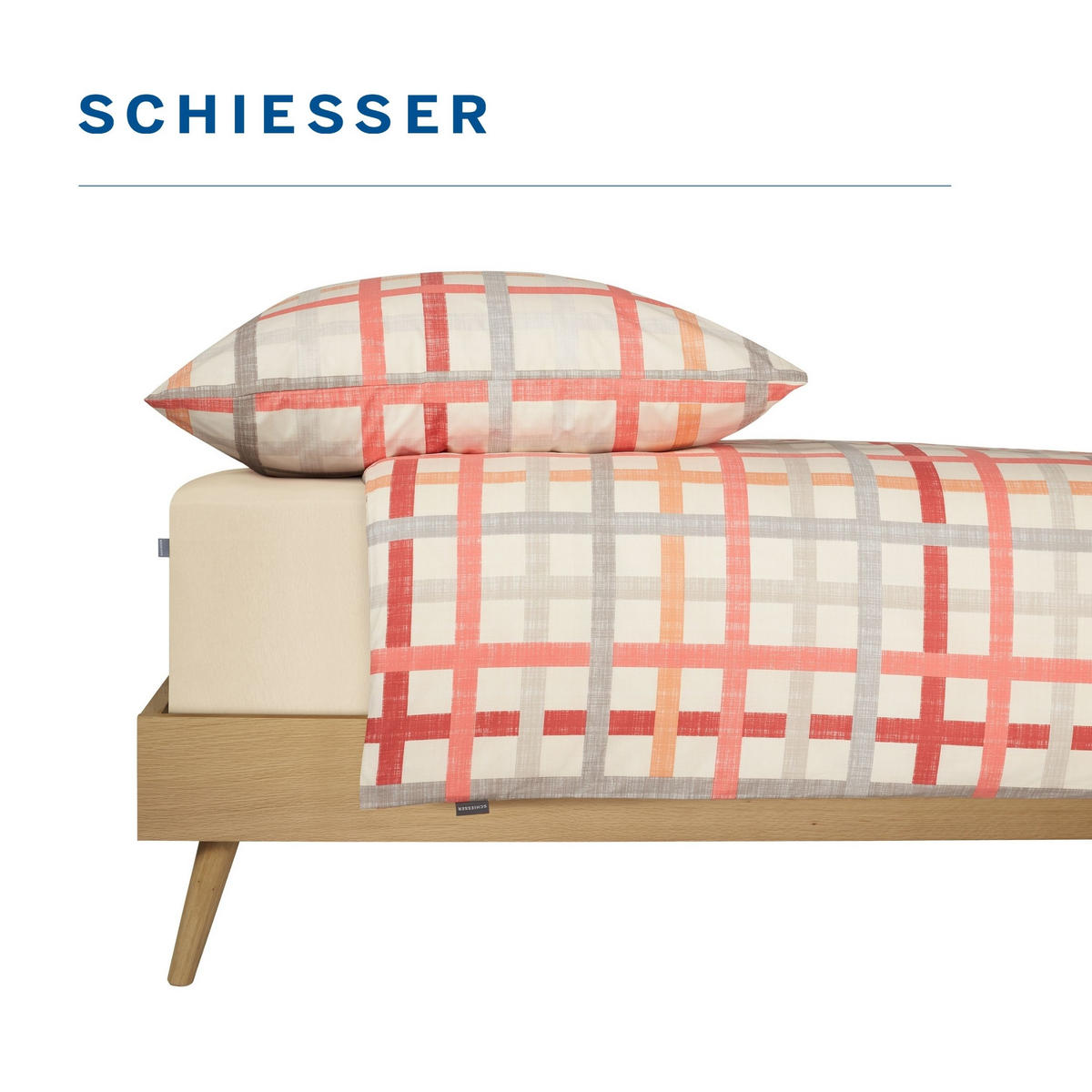 BETTWÄSCHESET Luiza - Renforcé - 2-teilig - 135x200 cm - Apricot - Dunkelrosa, Textil (135/200cm) - SCHIESSER
