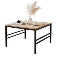 COUCHTISCH FORMA 60/60 cm Quadrat, Schwarz / Artisan-Eiche - Schwarz/Eiche Artisan, Metall (60/60/46cm) - Idohome