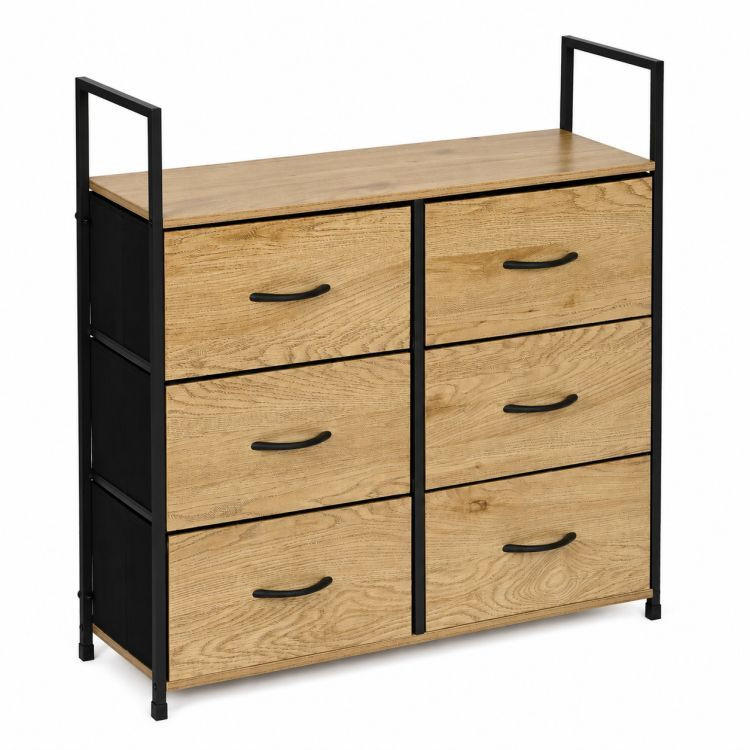 Mat-Haus Kommode Braun, Schwarz 80x87x24 cm