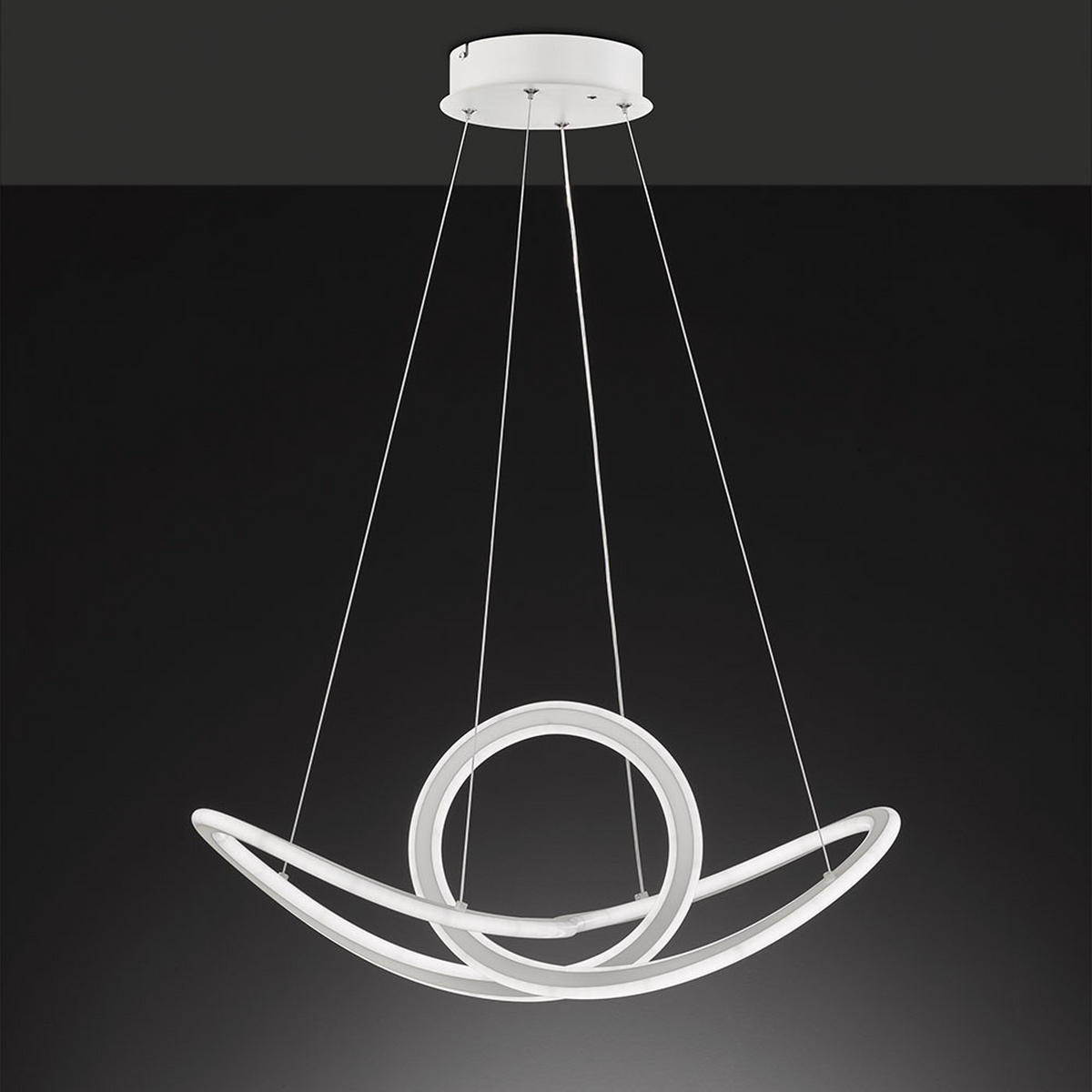 LED HÄNGELEUCHTE Metall Weiß - Weiß, Metall (73/73/150cm) - Wofi