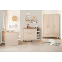 BABYZIMMER SET Jil 3-teilig - Kastanienfarben/Kaschmir, Holz/Holzwerkstoff (138/200/55cm) - Roba