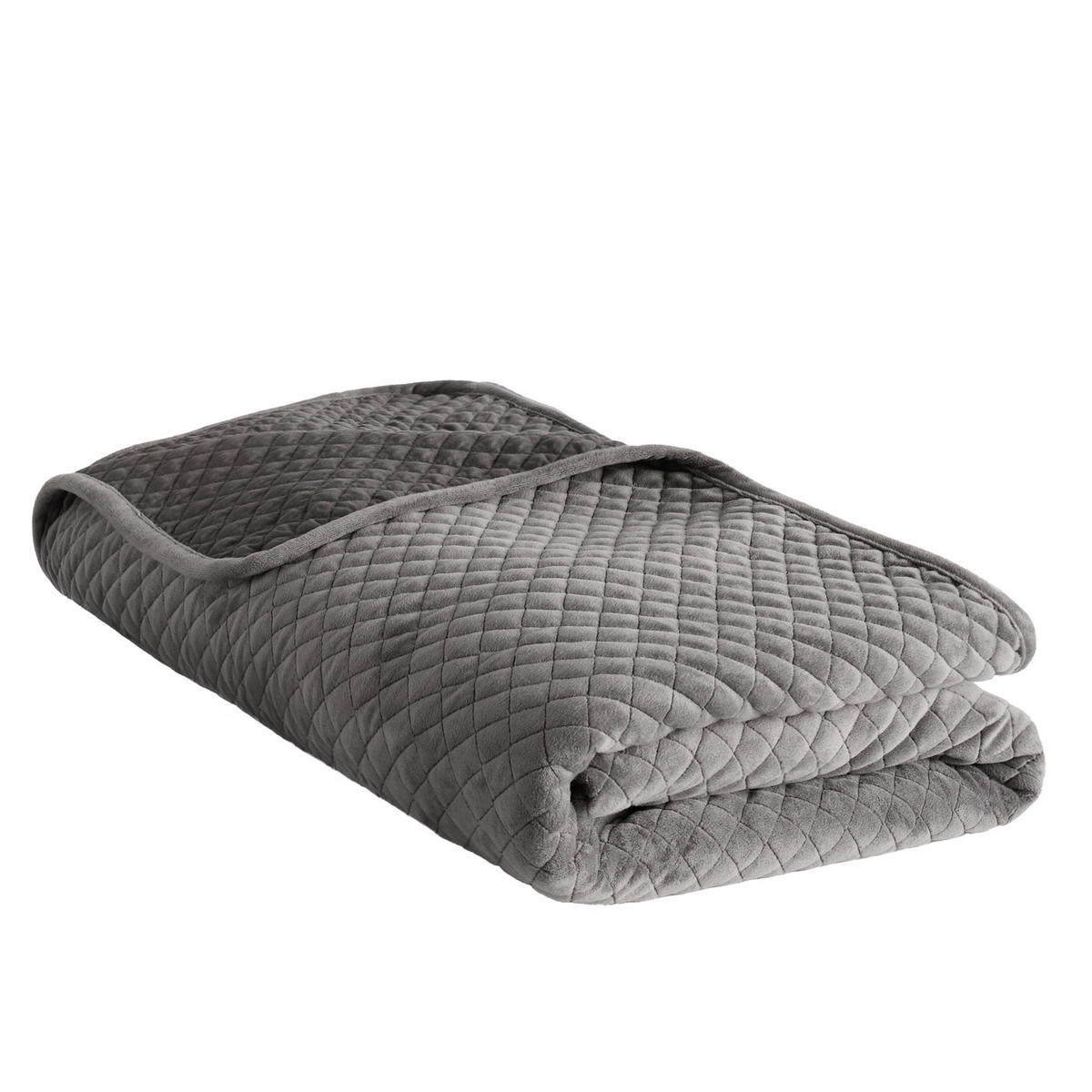 TAGESDECKE Plums - Dunkelgrau, Textil (200/220cm) - home&you
