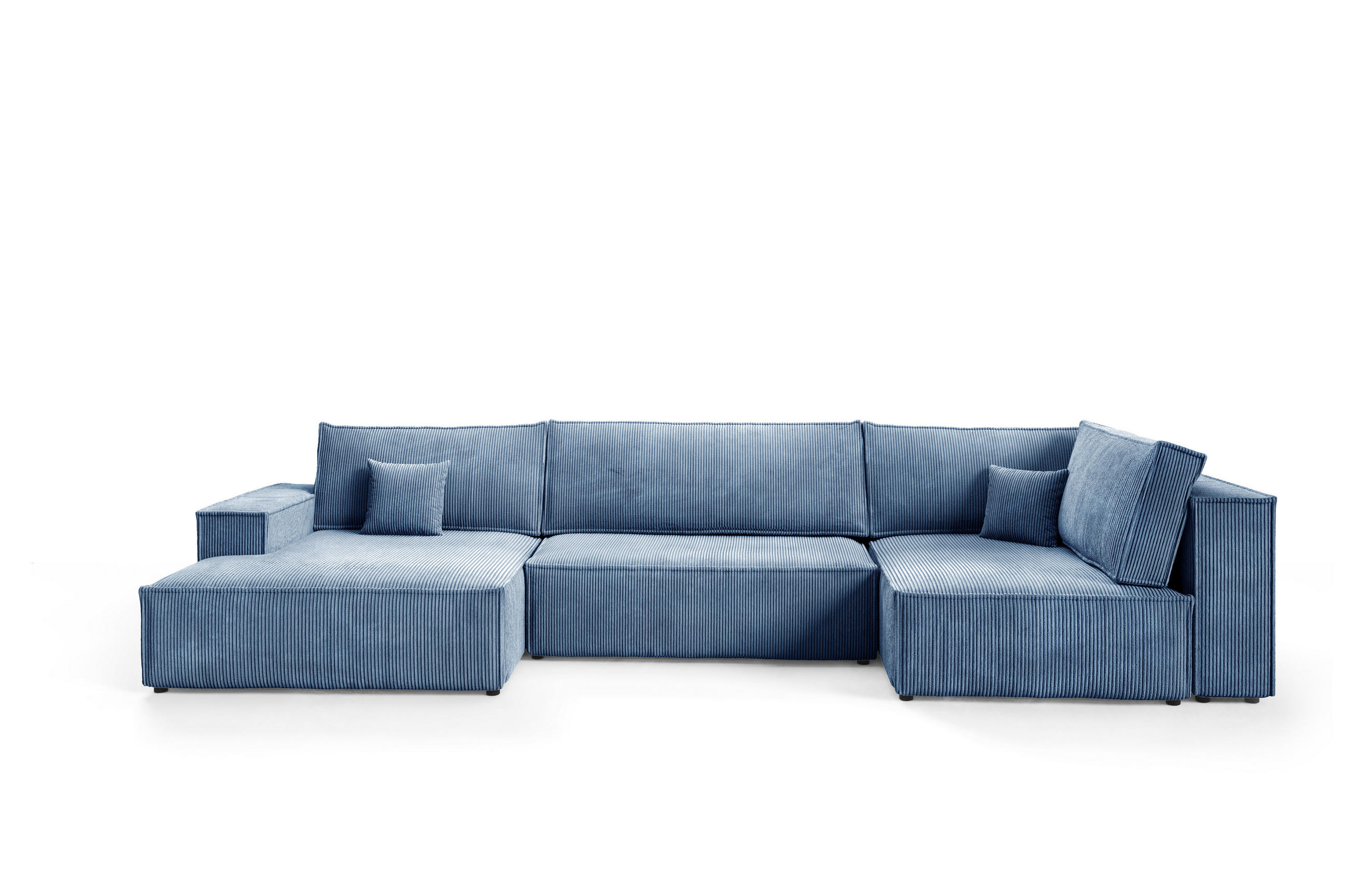 WOHNLANDSCHAFT Pablo Maxi mit Schlaffunktion Himmelblau Cord - Blau, Textil (397/85/148cm) - Bromarkt