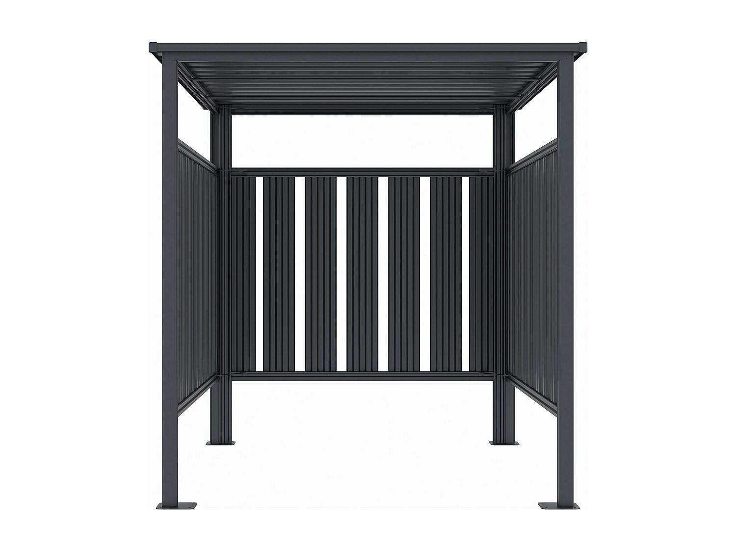 FAHRRADBOX - 170 cm x 196 cm - metall - anthrazitgrau Coperno - Anthrazit, Metall (170/210/196cm) - Vente-Unique