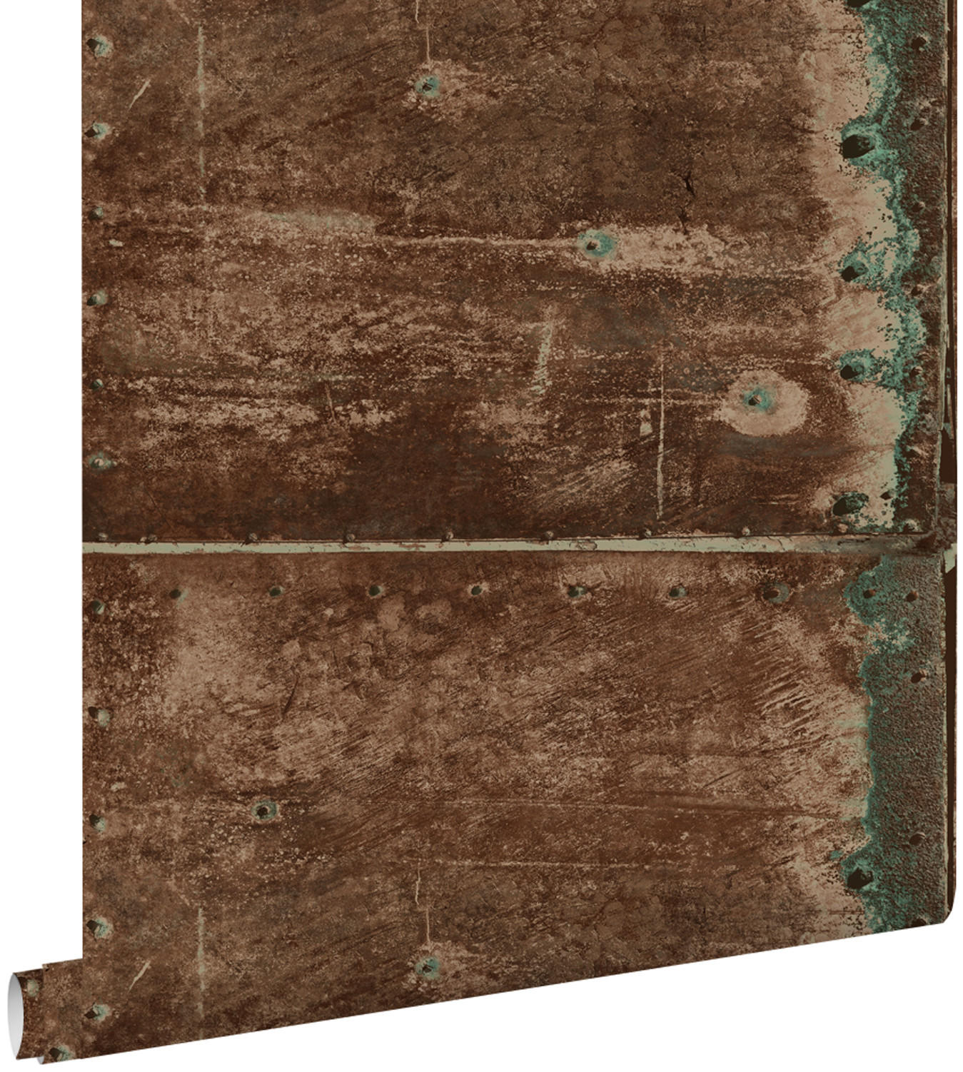 TAPETE Metallplatten 53 cm x 10.05 m - Braun, Papier (53/1000cm) - ESTAhome