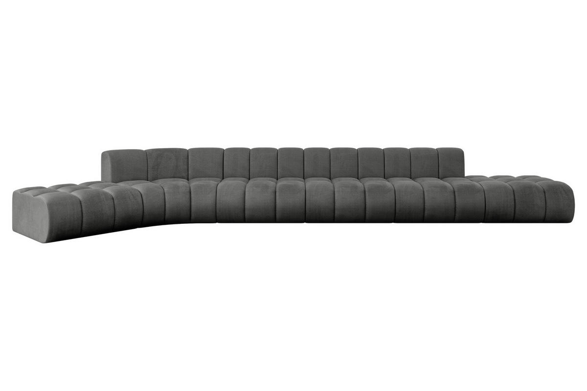 ECKSOFA modulares Sofa Solven-L3 - 562x174x70 cm Dunkelgrau - Dunkelgrau, Holzwerkstoff/Textil (562/174cm) - ALTDECOR