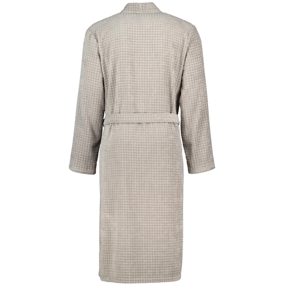 BADEMANTEL HERREN KIMONO WAFFELPIQUE 5508 GRAPHIT - 779 - Grau, Textil (Snull) - Cawoe