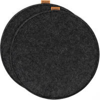 SITZKISSEN mit Antirutschnoppen 2er-Set - Dunkelgrau, Textil (40cm) - Miqio Design