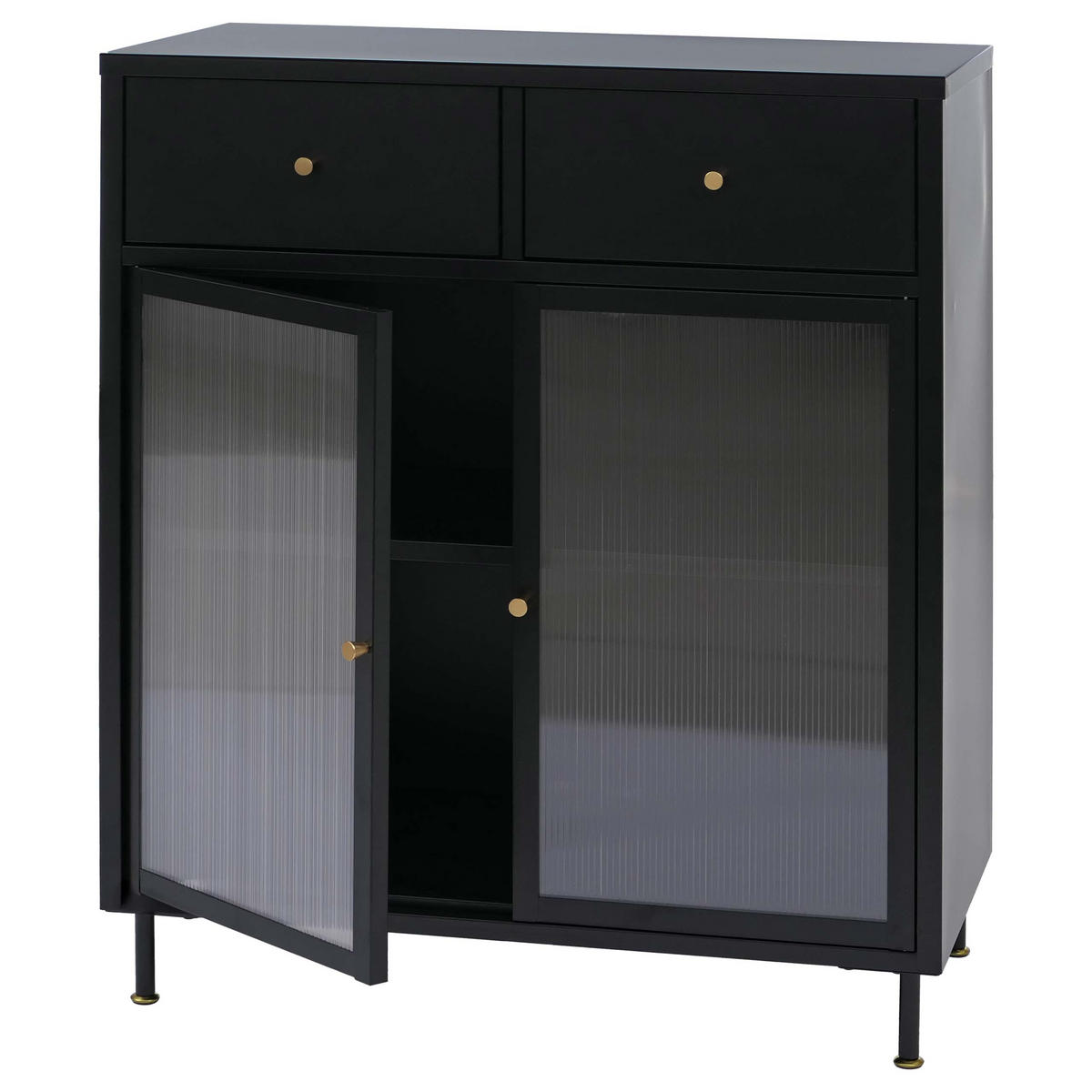 KOMODA Černá - černá, kov (80/96/40cm) - MCW