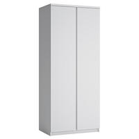 KLEIDERSCHRANK Fortaleza-129 - Weiß, Holzwerkstoff (83/200/58cm) - Lomado