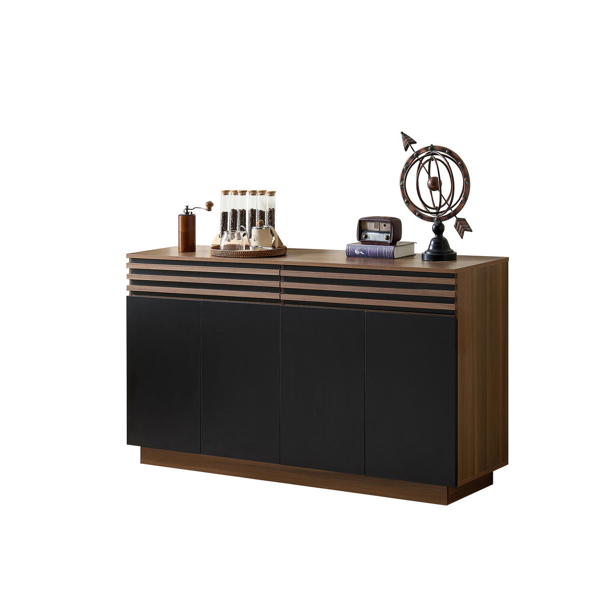 SIDEBOARD 150x40x85 cm Holzoptik schwarz - Schwarz, Holz (150/85/40cm) - Fortuna Lai